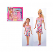 Кукла с дочкой с нарядами