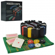 Настольная игра «Покер» 200 фишек с номиналом и сукно 9031