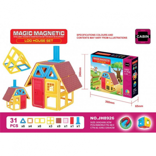 Магнитный конструктор Magic Magnetic 31 деталей JH8926 - фото 1