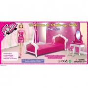 Мебель для кукол спальня с трюмо 3014