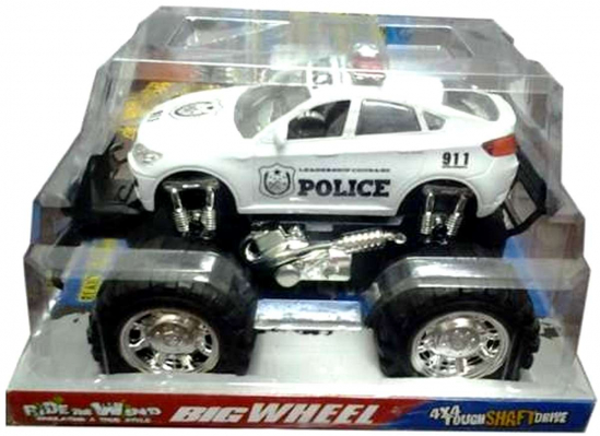 Полицейская инерционная машинка с большими колесами - фото 1