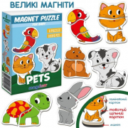 Набор магнитных пазлов животные «Magnets puzzle for baby Рets» Magdum ML4031-34EN