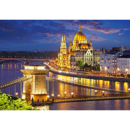 Пазлы Castorland «Панорама Будапешта в сумерках» 2000 эл - фото 1