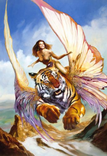 Пазлы Castorland Девушка и тигр, фентези (1500 эл.) - фото 1