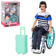 Лялька хлопчик виоста 30 см шарнірна інвалідне крісло AS6948-51