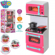 Мебель для ляльок Кухня плита з посудом та продуктами на батарейках LIMO TOY 66097