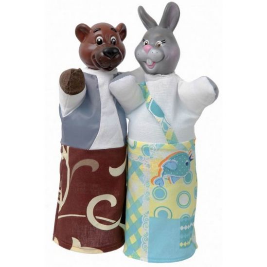 Набор кукол-рукавичек «Медведь и Заяц» - фото 2