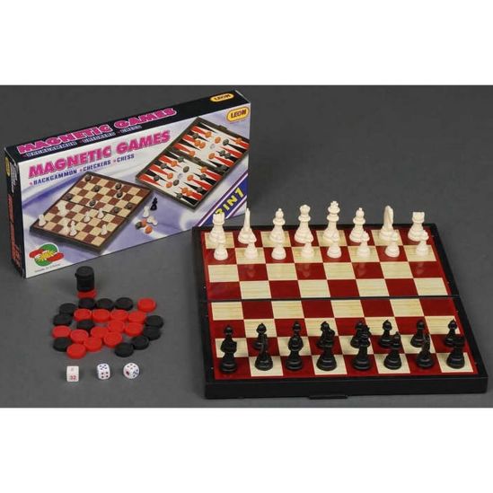 Магнитные шахматы в коробке 3в1 - фото 2