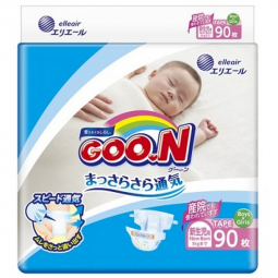 Подгузники Goo.N для новорожденных до 5 кг размер SS на липучках унисекс 90 шт (853620)