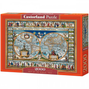 Пазлы Castorland 2000 «Карта мира»