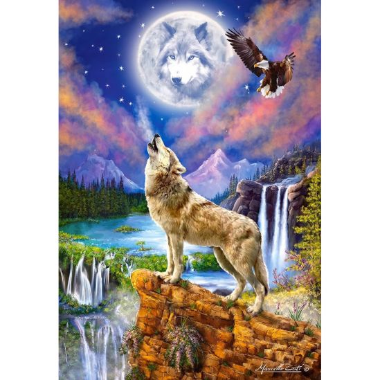 Пазлы Castorland 1500 «Волчья ночь» - фото 2
