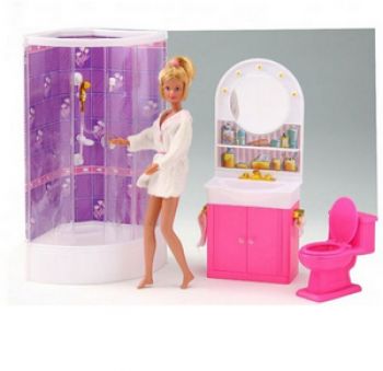 Мебель для ванной комнаты для Барби