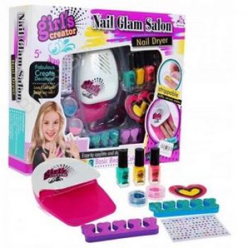 Маникюрный набор для девочек с сушилкой для ногтей в комплекте