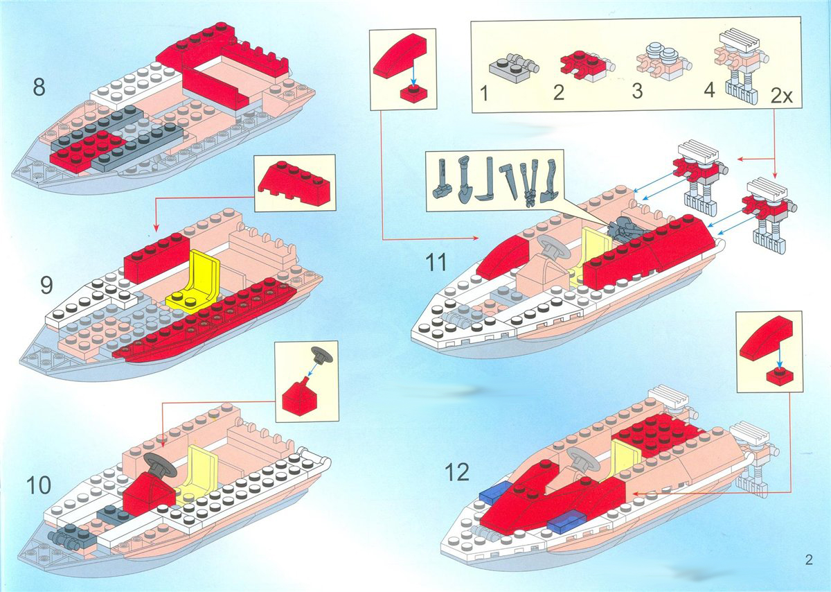 Схема сборки лего катер