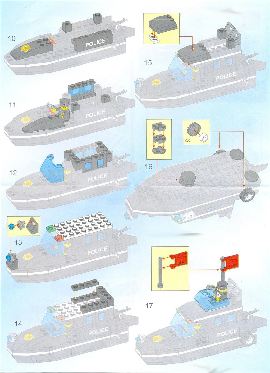 Схема сборки лего катер