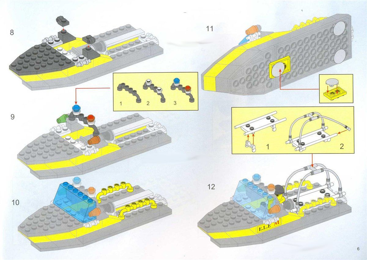 Схема сборки лего катер