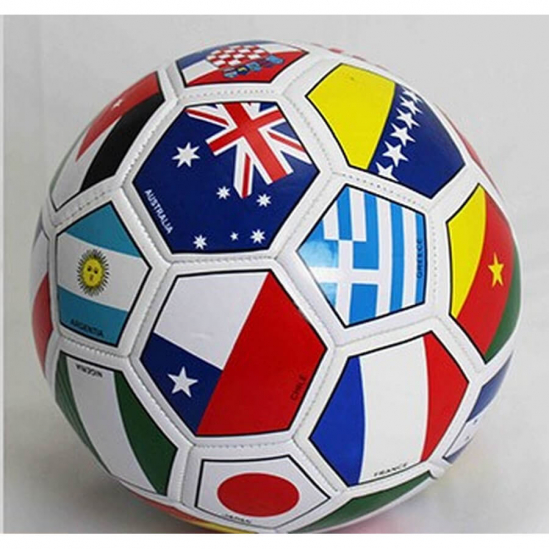 Мяч футбольный с флагами 280 г - фото 1