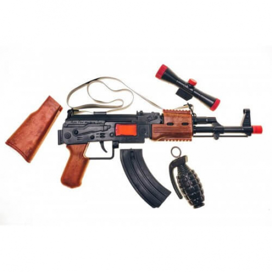 Автомат детский АК-47 с искрой гранатой и прицелом - фото 2