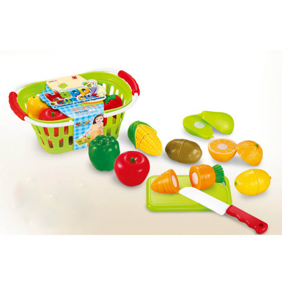 Детский набор овощей и фруктов на липучках - фото 1
