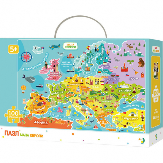 Пазл для детей Карта Европы - фото 1