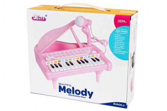 Детское пианино синтезатор Baoli с микрофоном 24 клавиши - фото 2