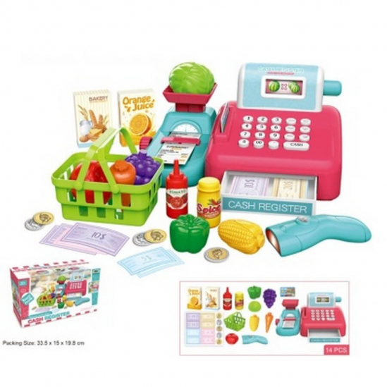 Детский кассовый аппарат с весами, сканером и набором продуктов - фото 2