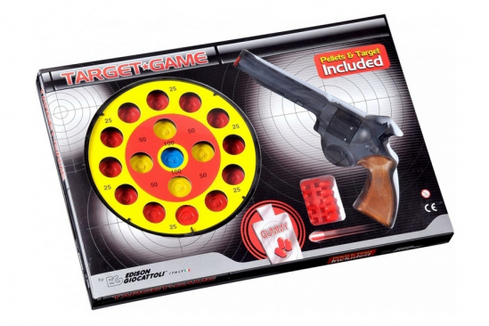 Детский пистолет Edison Giocattoli Target Game с мишенью - фото 1