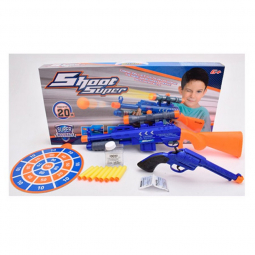 Детский набор ружье с пистолетом пулями и мишенью