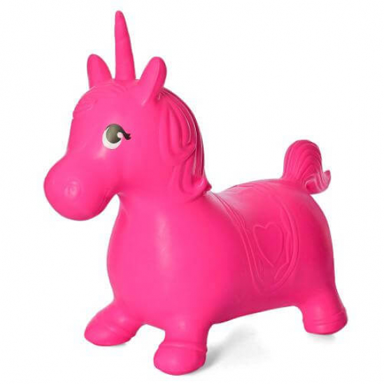 Прыгун лошадка Единорог розовый - фото 1