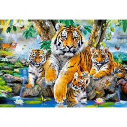 Пазлы Castorland «Семья тигров у ручья» 1000 элементов