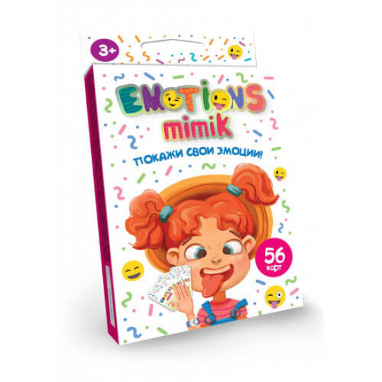 Карточная игра для детей «Emotions Mimik» Покажи свои эмоции Danko Toys EM-01-01 - фото 1