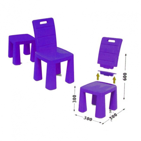Детский стульчик Doloni фиолетовый - фото 1