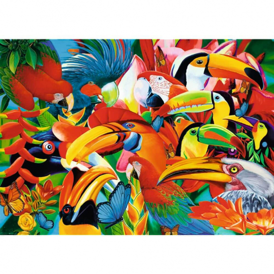 Пазлы Trefl 500 «Разноцветные птицы» - фото 1