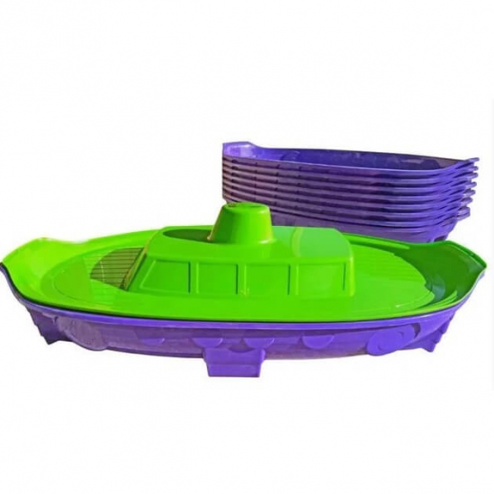 Песочница Doloni Корабль фиолетово салатовый - фото 1