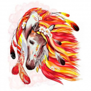 Картина по номерам «Огненная лошадь» 40*50 см