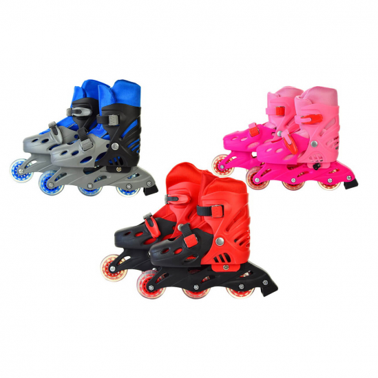 Детские пластиковые ролики 3 цвета с колесами ПВХ - фото 2