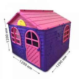 Домик со шторками Doloni фиолетовый с розовым