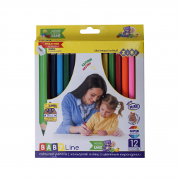 Набор цветных карандашей ZiBi ZB.2452 «Baby Line Jumbo» 12 цветов с точилкой
