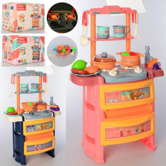 Маленькая детская кухня с посудой и продуктами 768-3-4 - фото 1