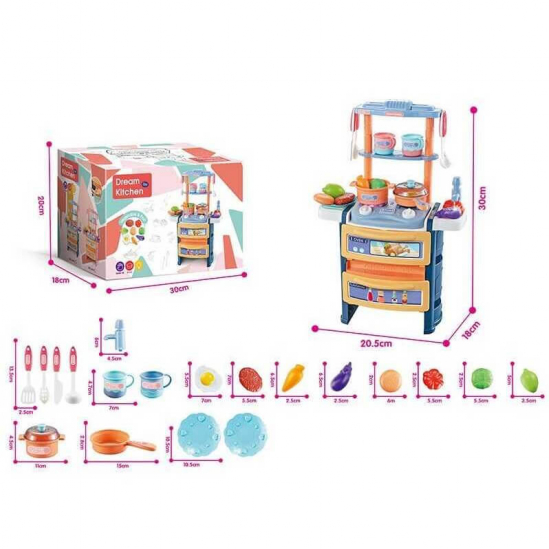 Маленькая детская кухня с посудой и продуктами 768-3-4 - фото 2