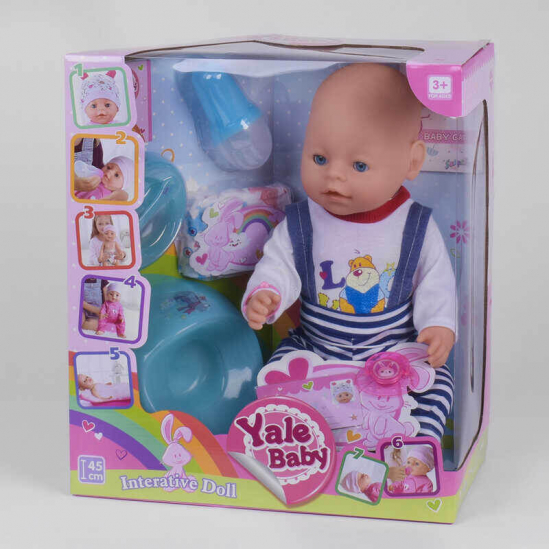 Пупс функциональный «Yale baby» с аксессуарами BL037O - фото 1