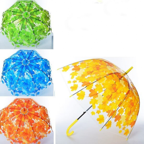 Зонтик прозрачный клеенка 4 цвета MK 3627-1 - фото 1