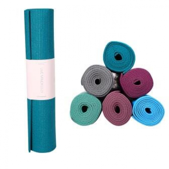 Коврик для йоги и фитнеса PVC 6 мм 6 цветов - фото 1