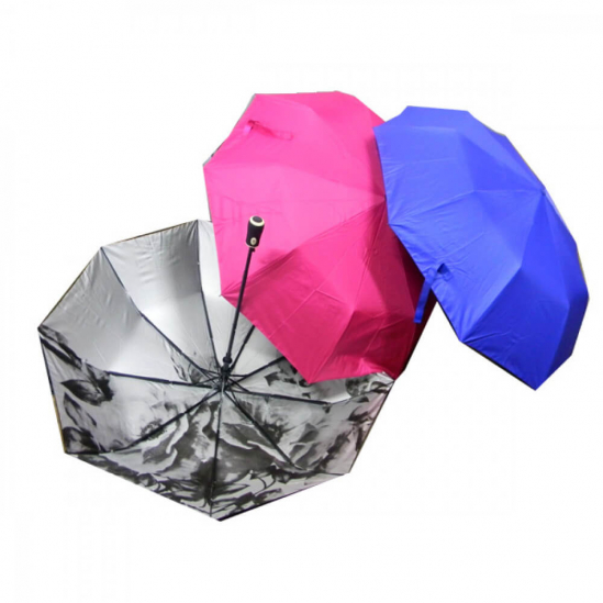Зонт полуавтомат с серебряным покрытием 6177 - фото 1