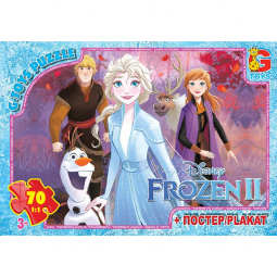 Пазлы серии «Frozen» 70 эл G-Toys FR021