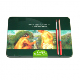 Набор цветных карандашей Marco «FineArtAQUA» 48 цвета в металлической коробке