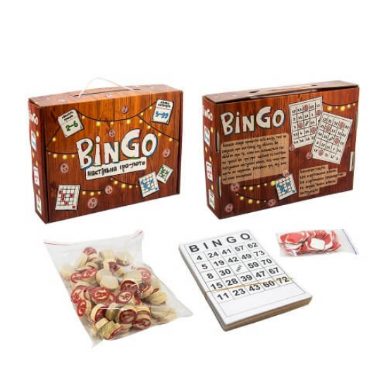 Настольная игра-лото «BinGo» ТМ Стратег 30757S - фото 1