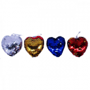 Елочная игрушка «Сердце с пайетками» 720 4 цвета 606539