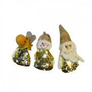 Елочная игрушка «Снеговик-Дед Мороз-Олень» 95502 3 вида 606540