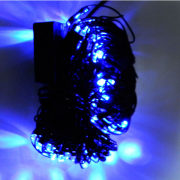 Гирлянда электрическая на 120 d ламп линз 150-150 см сетка синяя 101151